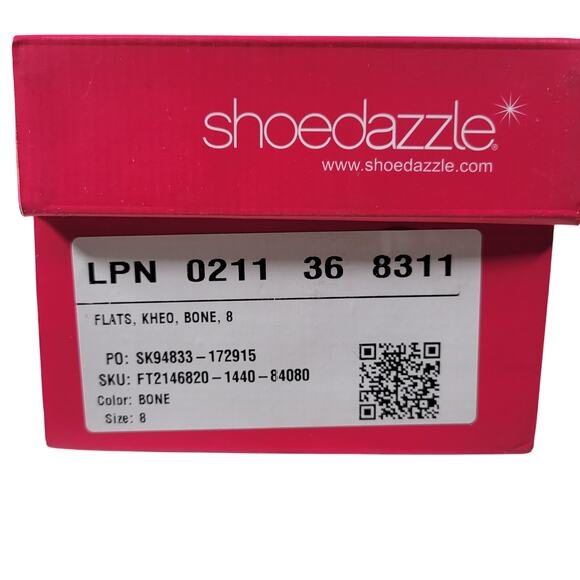 Shoedazzle Kheo Pointed Toe Mule Flats Bone 8 NIB - Picture 13 of 16